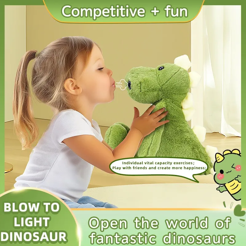 Interactive Plush Pet Toy With Tail Dinosaur Sound Features