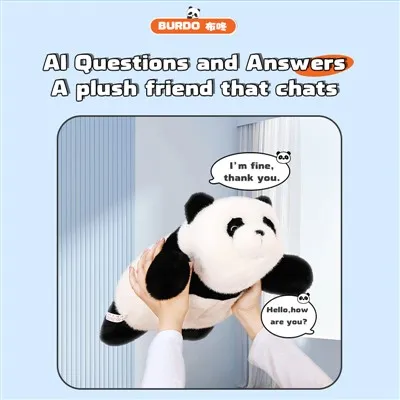 Δώρο Wifi AI Panda Παιχνίδι που αναβοσβήνει τα μάτια Repeat Voice For Kids